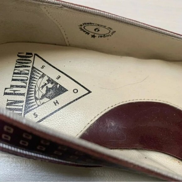 John Fluevog Blind Faiths Low Jo Flats Wine 6 - Picture 3 of 12